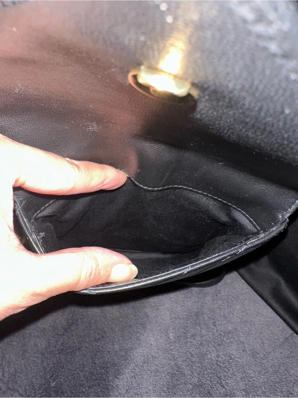 Saint Laurent Quilted Leather Double Flap Crossbody Bag – Never Worn
